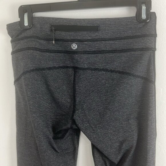 Lululemon Run Pace Wee Stripe Black Heathered Tights - Picture 8 of 10